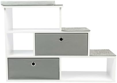 PetFusion Pet Step Window Perch Bookshelf w/ Storage Baskets 28” Tall Dog and by PetFusion