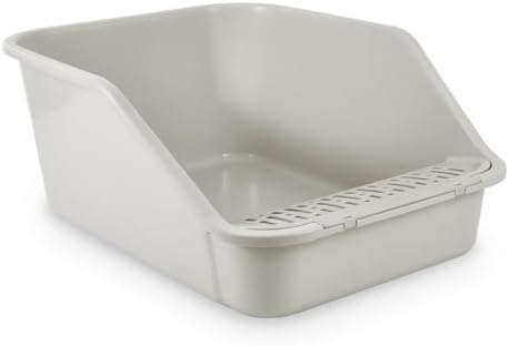 Large Cat Litter Box with High Sides, Cat Litter Pan by LoopTime