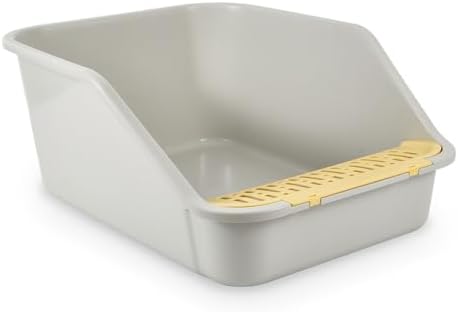 Large Cat Litter Box with High Sides, Cat Litter Pan by LoopTime