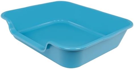 Extra Large Low Entry ABS Cat Litter Box, Light Blue, 1 Pack by Ying+Tutu