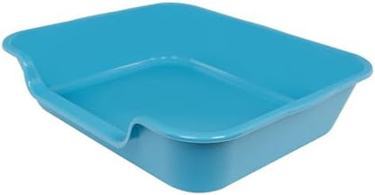 Extra Large Low Entry ABS Cat Litter Box, Light Blue, 1 Pack by Ying+Tutu