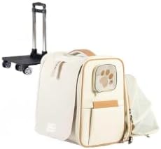 Pet Carrier Backpack with Wheels Rolling by Unknown