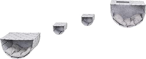 Trixie Frehi Wall Mount Cat Condo Set, 2 Condos and 2 Steps, Light Gray by TRIXIE