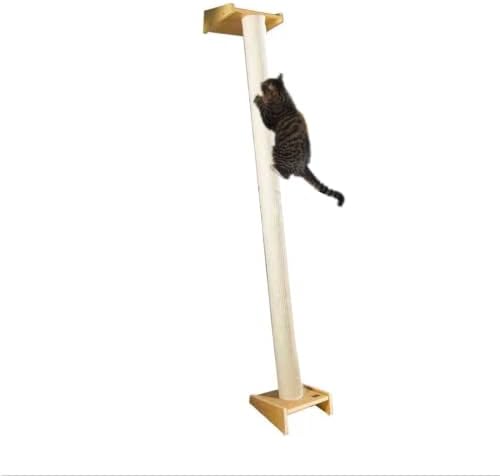 SHENGOCASE Modern 78.7“ Tall Leaning Cat Tree Tower Scratching Post Pillar by SHENGOCASE