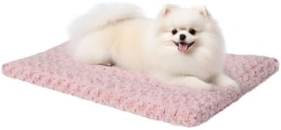 Exsnugy Washable Dog Bed Mat Medium Size Fluffy Pet Crate Pad 30x19 by Exsnugypetproducts