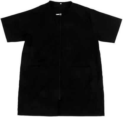 PET Grooming Salon Jacket Waterproof Short Sleeve Zipper Apron by SUPVOX