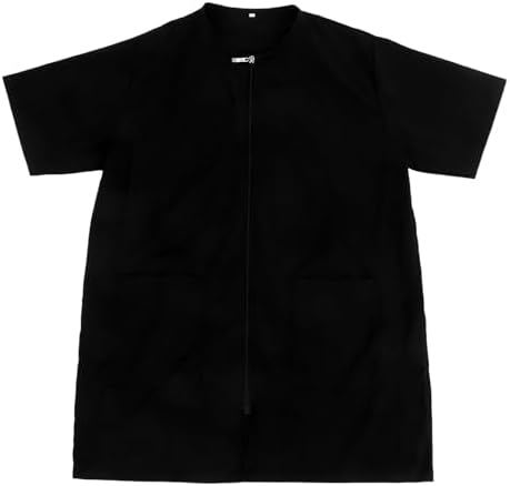 PET Grooming Salon Jacket Waterproof Short Sleeve Zipper Apron by SUPVOX