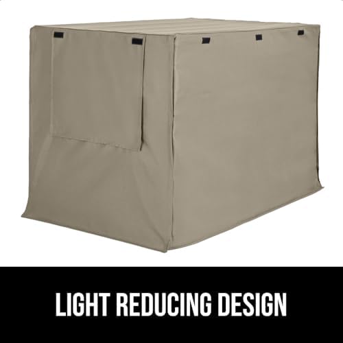 GORILLA GRIP Dog Crate Covers, Wire Kennel Topper, 36 in, Light Taupe - Image 6