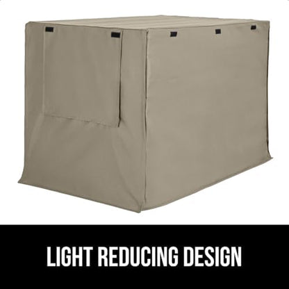 GORILLA GRIP Dog Crate Covers, Wire Kennel Topper, 36 in, Light Taupe - Image 6