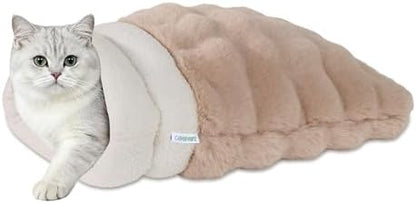 3 in 1 Semi-Enclosed Self Warming Burrow Cat Bed Sleeping Cave by GOOPAWS