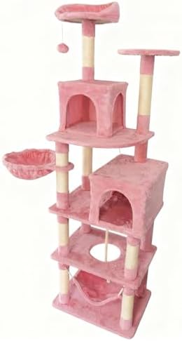 Cat Tree, 68-Inch Cat Tower for Indoor Cats, Plush Multi-Level Cat Condo - Image 5