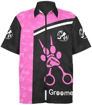 Custom Pet Grooming Smock, Personalized Dog Groomer Jacket - Image 3