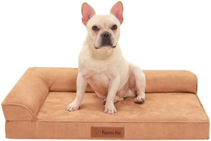 Rainmr Microsuede Dog Bed Orthopedic Washable by RainmrBedding