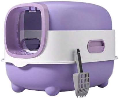 Cat Foldable Litter Box with Lid & Scoop – Middle Enclosed Anti-Splashing by Tritala