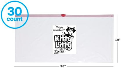 Cat Litter Box Liners 30 Count Drawstring Kitten Waste Bag - Image 3