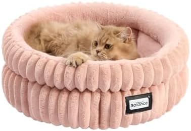 BALANCE Cat Bed Kitten Bed, Washable Round Cat Beds by BalancePet