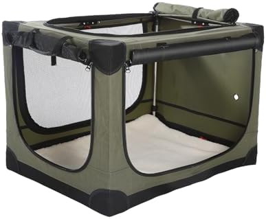 30 x 21 x 21 Inch Collapsible Soft Dog Crate by Deekuiwi