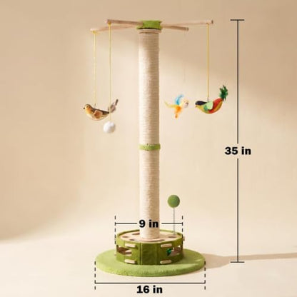 Tall Cat Scratching Post with Cat Puzzle Toys, Interactive Cat Toys - Image 7