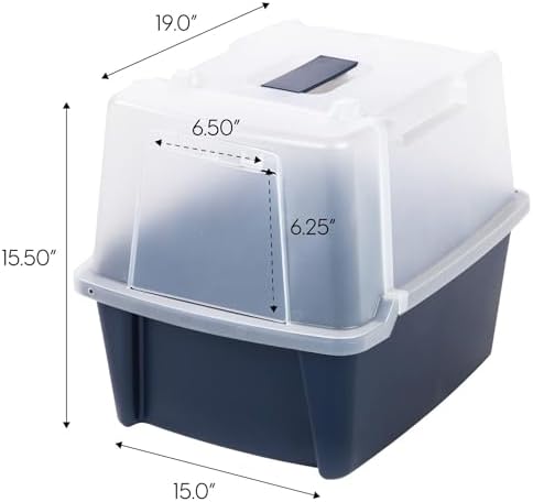 IRIS USA Large Front Door Cat Litter Box, Walk-in Entry - Image 2