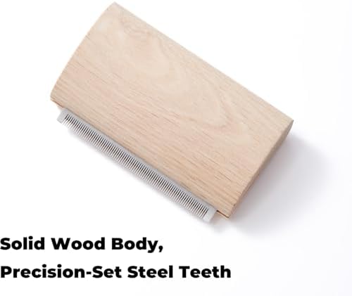 French Bulldog Brush for Shedding, Palm-Grip Wooden Grooming Comb - Image 6