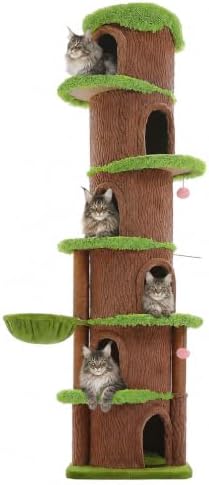 MUTTROS Magic Forest Floor-to-Ceiling Cat Tree, Adjustable 96.8"-116.5" by MUTTROS