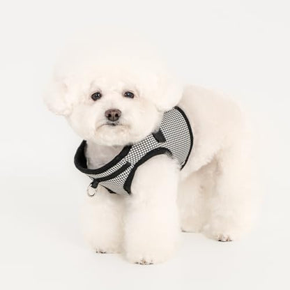 Puppia Amatus Dog Vest Harness B Fashionable Houndstooth Pattern Spring Summer - Image 4