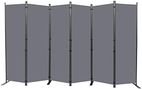 Room Divider 6 Panel-132''Wide, 6FT Room Dividers and Folding Privacy Screen by HOMSCREENER
