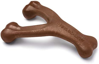 Benebone Wishbone Dog Chew Toy for Aggressive Chewers, Real Peanut by Benebone