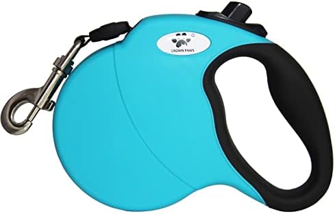 16 ft Retractable Dog Leash for Large Dogs up to 110 lbs, Tangle-Free Nylon Tape by CROWN+PAWS
