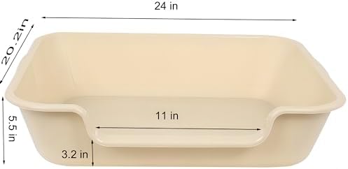 Extra Large Low Entry ABS Cat Litter Box, 2 Pack - Image 6