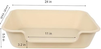 Extra Large Low Entry ABS Cat Litter Box, 1 Pack - Image 6