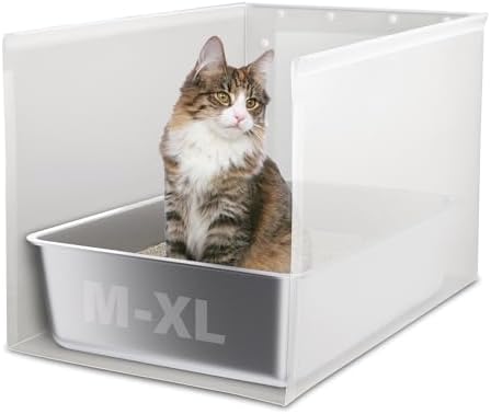 Litter Box Shield, XL Litter Box Splash Guard Without Leakage by Holintan