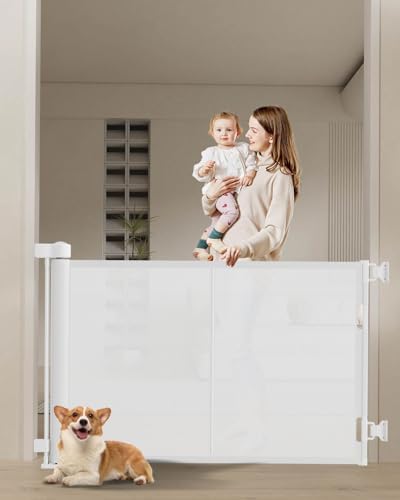Miumoon 50 inch Reinforced Retractable Baby Gates 34 inch Tall by MiumoonBabyGates