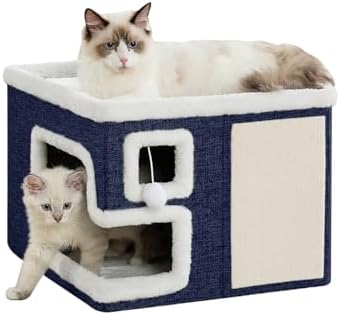 Cat Houses for Indoor Cats, Covered Cat Cave Bed by Unknown