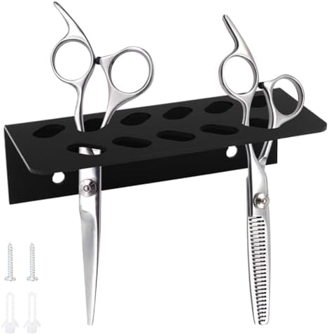 AHANDMAKER 2 Pack Acrylic Wall Mounted Scissor Holder Salon Shear Organizer by AHANDMAKER