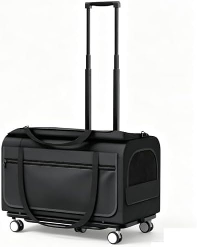 Double Decker Rolling Cat Carrier Large Wheeled Pet Carrier by Unknown