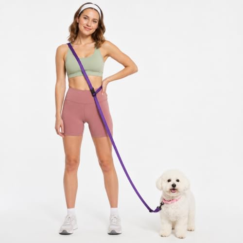 Kazazoo Hands-Free Dog Leash Adjustable Length 5-8 Ft, Waist & Crossbody Leash by Kazazoo
