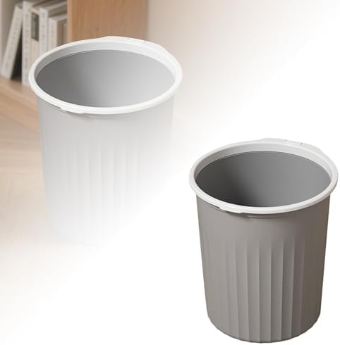 Bathroom Garbage Can, Lightweight Durable Striped Garbage Cans by Unknown
