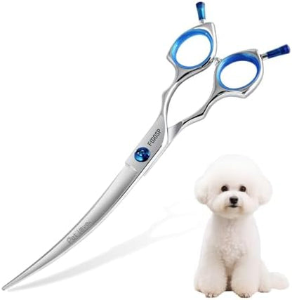 Curved Dog Grooming Scissors 7.5 in Curve Shears by FOGOSP