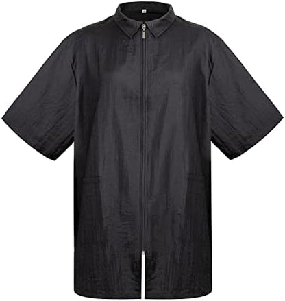 TOPTIE Nylon Salon Hairstylist Apron Barber Jacket - Image 3