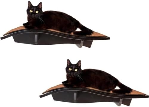 Arf Pets Cat Shelf, Wall-Mounted Desined Wooden Cat Perch - Image 5