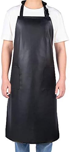 Homsolver Waterproof Dishwasher Apron, Adjustable Rubber Butcher Apron by Homsolver
