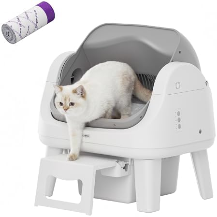 PetPivot Open Top Self Cleaning Cat Litter Box, Automatic Litter Box by PetPivot
