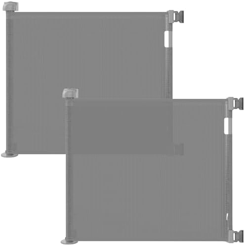 2-Pack 33"H Retractable Baby & Dog Gates, Fits up to 55"W, Hardware Mounted by Dearlov