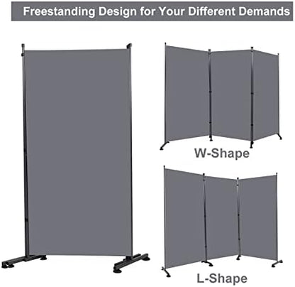 Room Divider 3 Panel Folding Privacy Screen, Round Pad Design Wall Divider - Image 5