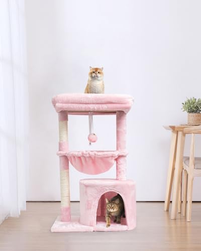 SYANDLVY Pink Cat Tree for Indoor Cats, Modern Tower - Image 5