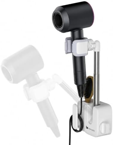 Mistriddle Hands Free Hair Dryer Holder, Anti-Shake Retractable Wall Mount by Mistriddle