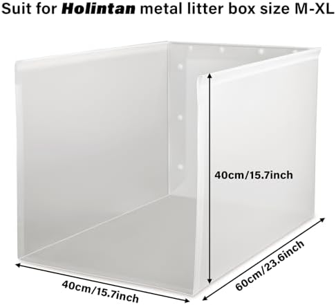 Litter Box Shield, XL Litter Box Splash Guard Without Leakage - Image 2