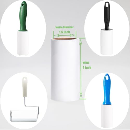 Lint Roller Refills 4 inch Extra Sticky Pet Hair Roller Replacement Refills Only - Image 2
