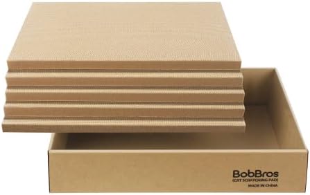 5 Packs in 1 XL Cat Scratcher, Cat Scratching Pad, Double Sided Cardboard Cat by BobBros